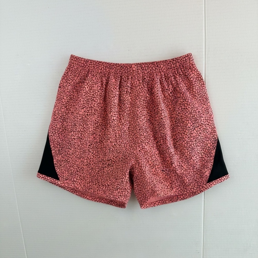 Nike Running Shorts Pink Black Animal Print Built in Panty Small Sporty Casual